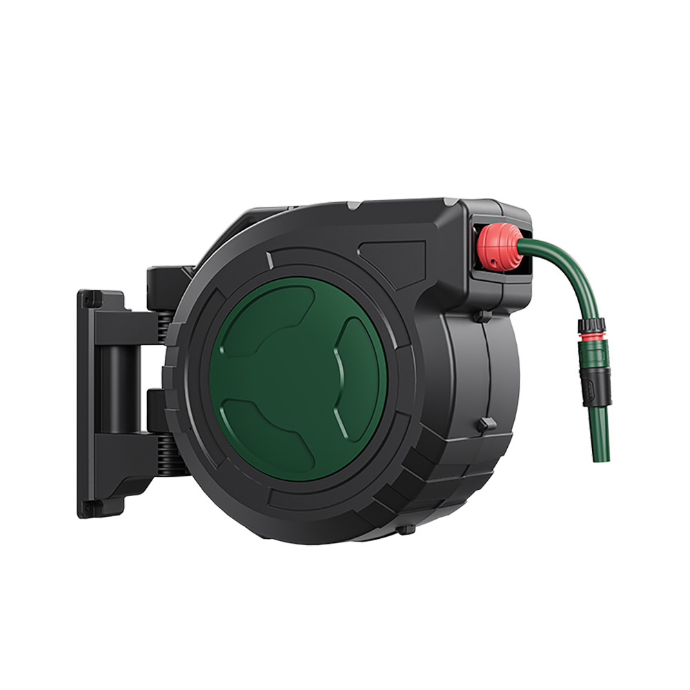 HR033-1/2  EU Automatic Retractable Garden Hose Reel | 33m Wall Mount with 180° Swivel -  - Garden Hose Reel by SUNWELL TOOLS