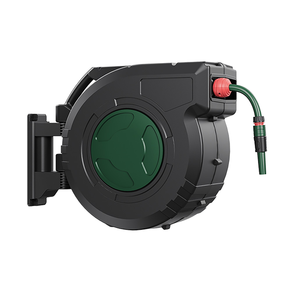HR040-5/8 EU Automatic Retractable Garden Hose Reel | 40m Wall Mount with 180° Swivel -  - Garden Hose Reel by SUNWELL TOOLS