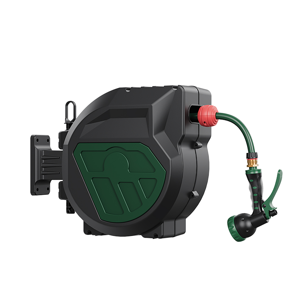 HR018-1/2 US Automatic Retractable Garden Hose Reel | 18m Wall Mount with 180° Swivel - garden-hose-reels - Garden Hose Reel by SUNWELL TOOLS