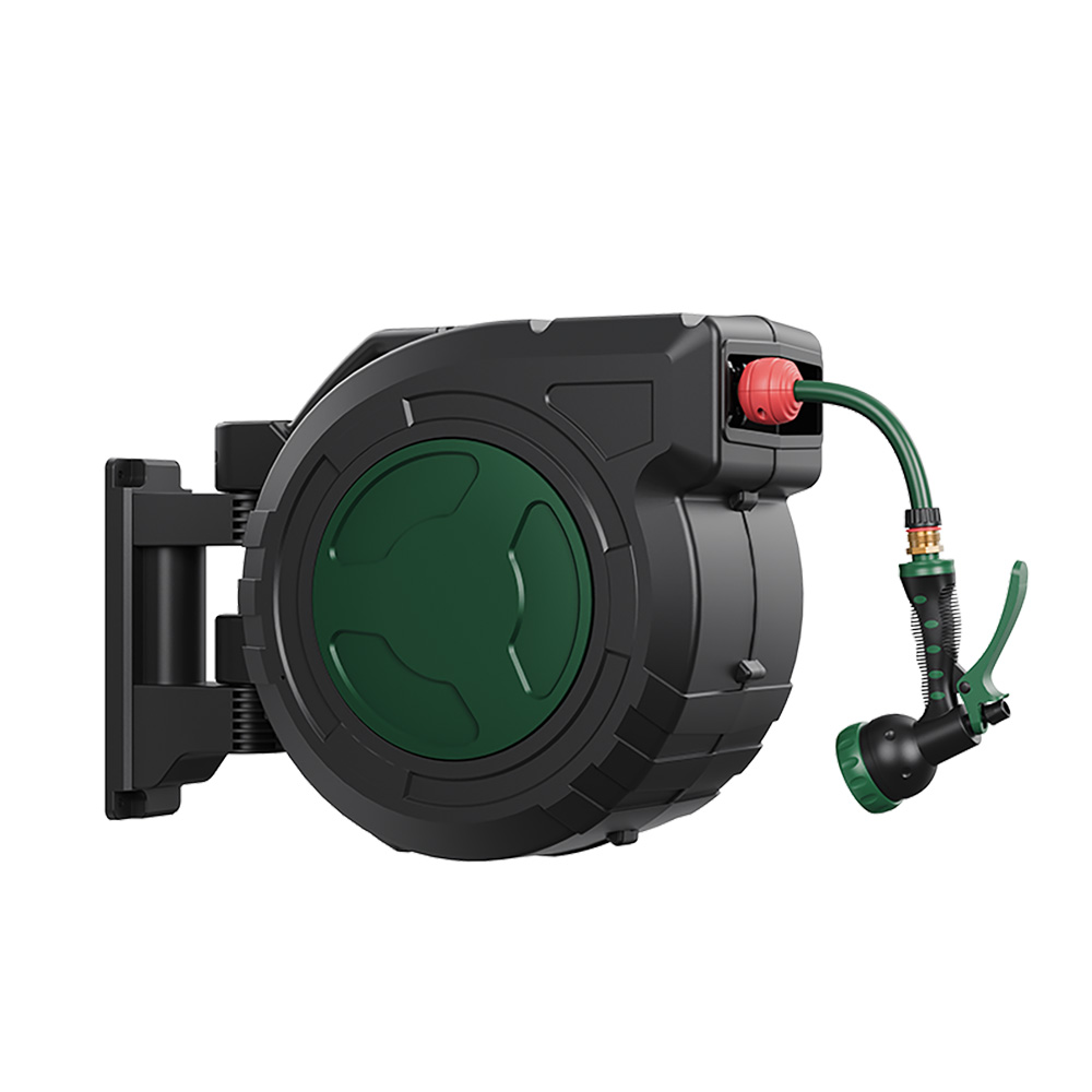 HR020-5/8  US Automatic Retractable Garden Hose Reel | 20m Wall Mount with 180° Swivel - Automatic - Garden Hose Reel by SUNWELL TOOLS