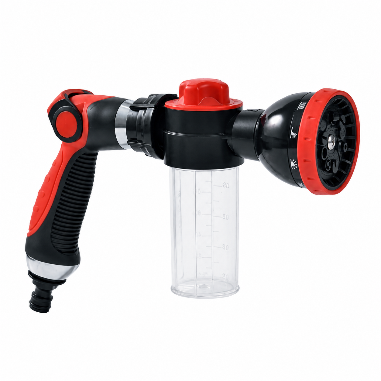 SW-SP16 10-Pattern Garden Foam Spray Gun | 10 Spray Modes, Integrated Soap Dispenser -  - Garden Hose Reel by SUNWELL TOOLS